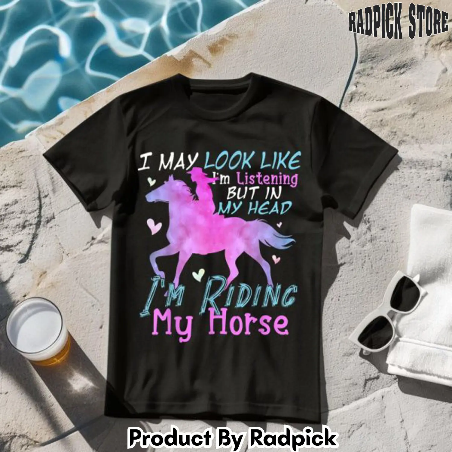 In head im riding my horse tshirt rp2622980